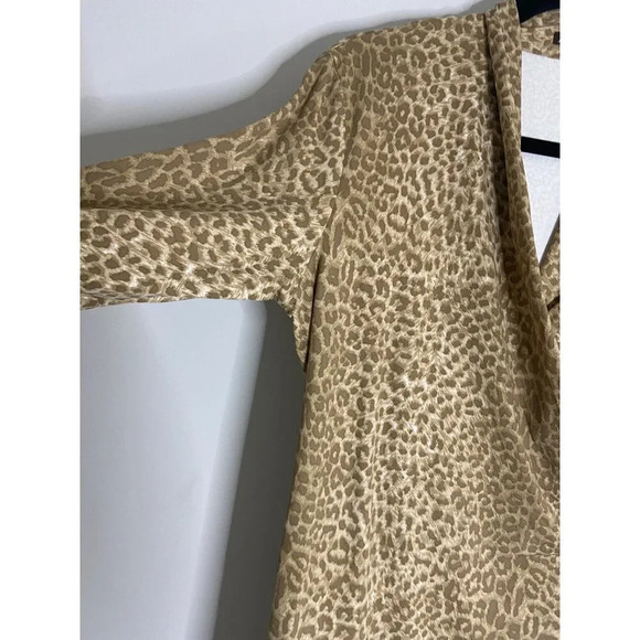 J.McLaughlin Panama Wrap Surplice Midi Dress Animal Print-sz Medium - Picture 7 of 10
